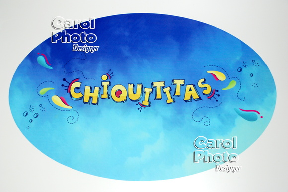 Painel oval em PVC 80cm chiquititas