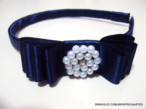 Tiara AZUL MARINHO Patricia Artes Elo7 Enfeite De Tiara ~ Tiara AZUL MARINHO Patricia Artes Elo7