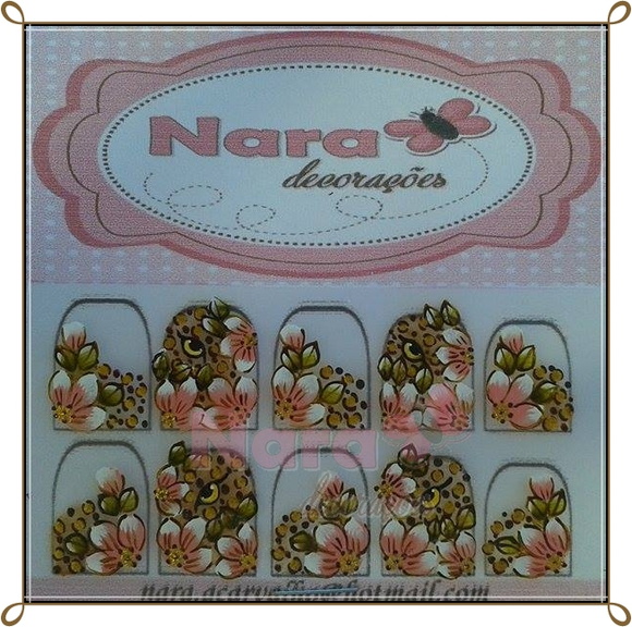 Adesivos de Unhas Oncinha Elo7 Armario Niños Ikea ~ Adesivos de Unhas Oncinha Elo7