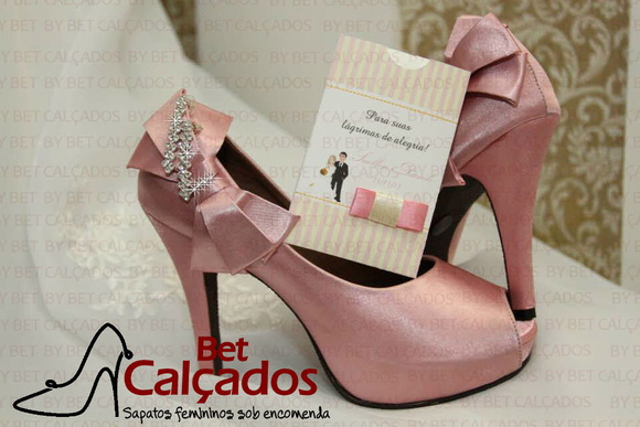 peep toe rosa para noiva