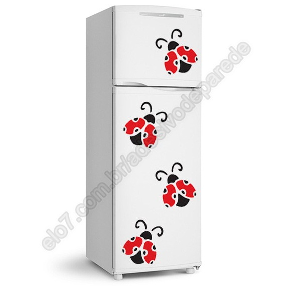 Adesivo de geladeira 4 joaninhas BRINDE 1 Pinguim de Adesivo Anticoncepcional Evra ~ Adesivo de geladeira 4 joaninhas BRINDE 1 Pinguim de