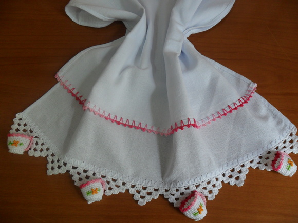 Pano de Prato Xícaras no Elo7 Ludrika Artesanato (48F756) Aparador Clock Oppa ~ Pano de Prato Xícaras no Elo7 Ludrika Artesanato (48F756)