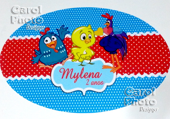 Painel em PVC 80cm Galinha Pintadinha