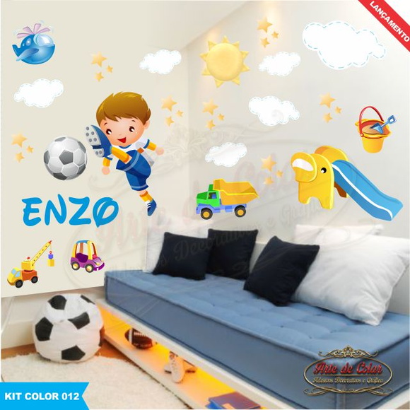 Adesivo Infantil Menino Bola Brinde Nome BL01 no Elo7 Arte de Colar Adesivos e Gráfica Artesanato Valenca Telefone ~ Adesivo Infantil Menino Bola Brinde Nome BL01 no Elo7 Arte de Colar Adesivos e Gráfica