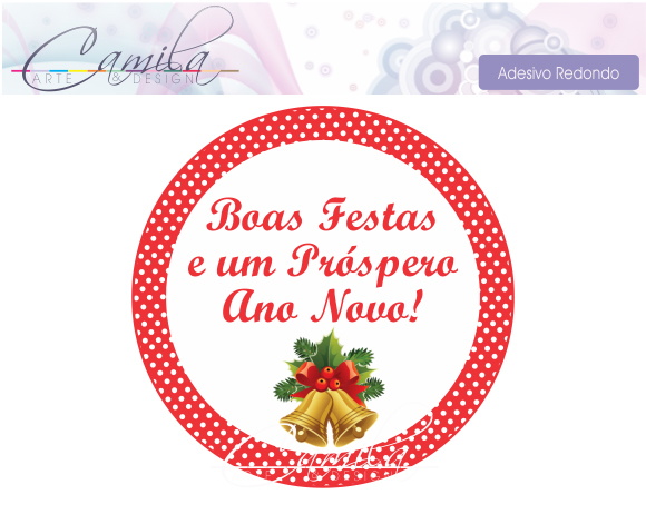 Adesivo Redondo Natal Camila Arte& Design Elo7 Artesanato Alentejo ~ Adesivo Redondo Natal Camila Arte& Design Elo7