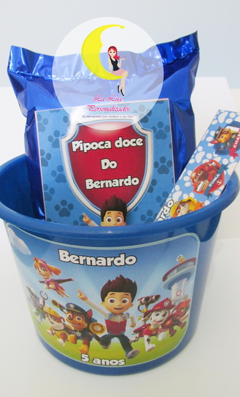 Kit Patrulha canina Com Pipoca Doce La Lua Personalizados Elo7 Adesivo De Parede Tijolo A Vista ~ Kit Patrulha canina Com Pipoca Doce La Lua Personalizados Elo7