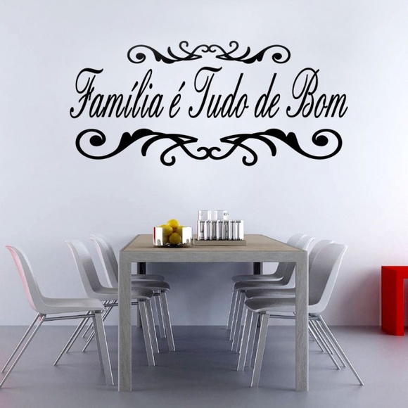 Adesivo" Famíliaé tudo de bom" Paredes decoradas com adesivos Elo7 Artesanato De Madeira Como Fazer ~ Adesivo" Famíliaé tudo de bom" Paredes decoradas com adesivos Elo7