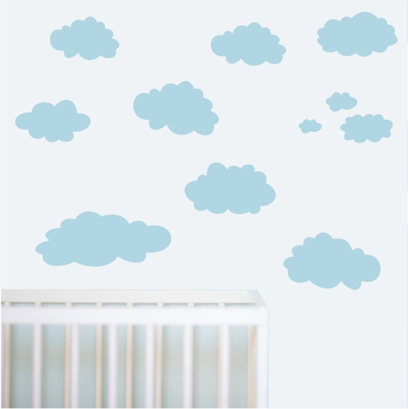 adesivo parede infantil nuvem nuvens m01 QuartinhoDecorado Elo7 Aparador Barba E Corpo ~ adesivo parede infantil nuvem nuvens m01 QuartinhoDecorado Elo7