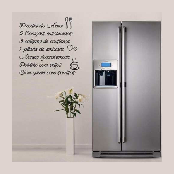 Adesivo Parede Cozinha Receita Do Amor Adesivos Sempre Aparador Espelhado Bronze ~ Adesivo Parede Cozinha Receita Do Amor Adesivos Sempre