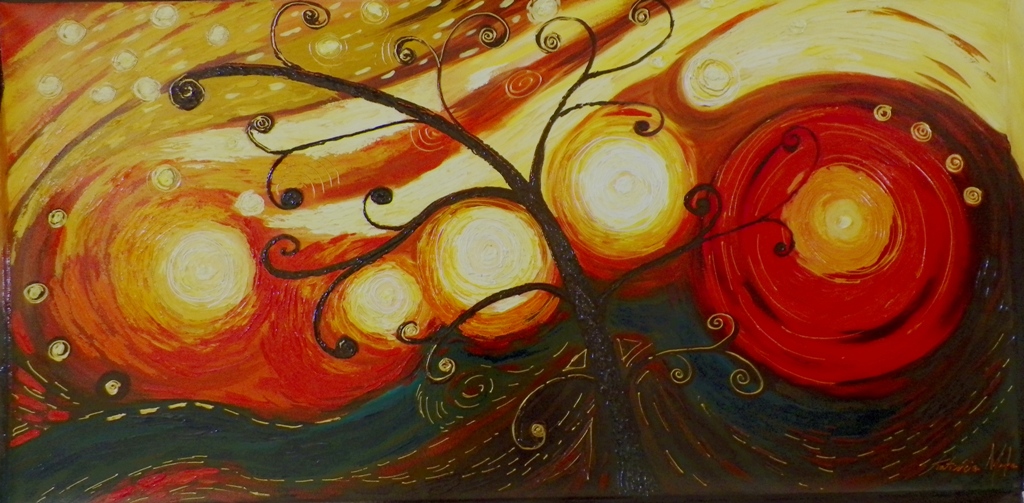 Pintura abstrato em tela