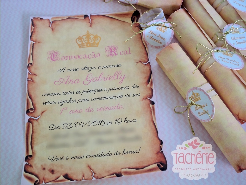 convite pergaminho princesa real Tachérie Produtos Artesanais Elo7 Ideias De Senhas ~ convite pergaminho princesa real Tachérie Produtos Artesanais Elo7