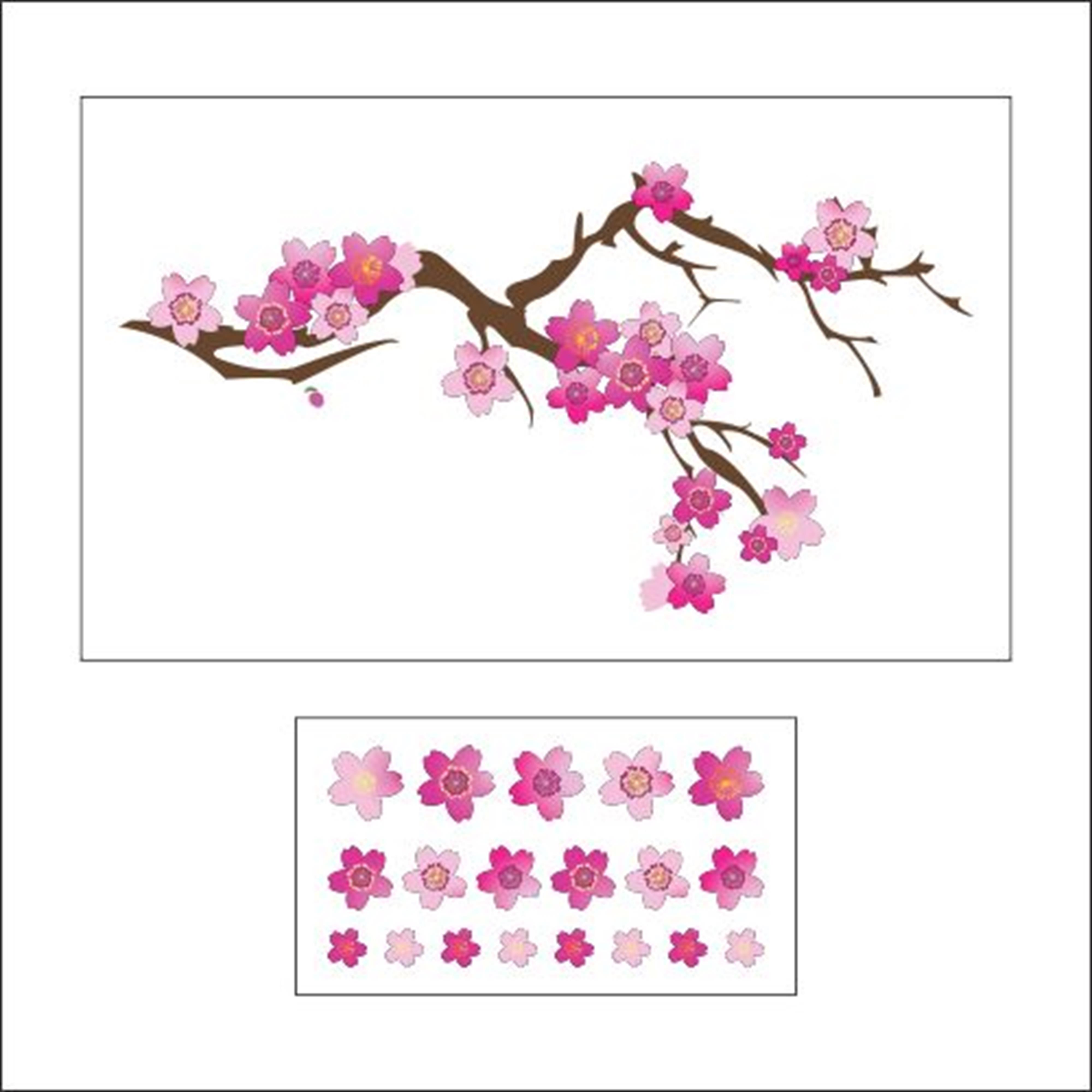 Adesivo Parede Flores de Cerejeira ARTM decoraç u00e3o criativa Elo7 Armario De Quarto Pequeno ~ Adesivo Parede Flores de Cerejeira ARTM decoraç u00e3o criativa Elo7