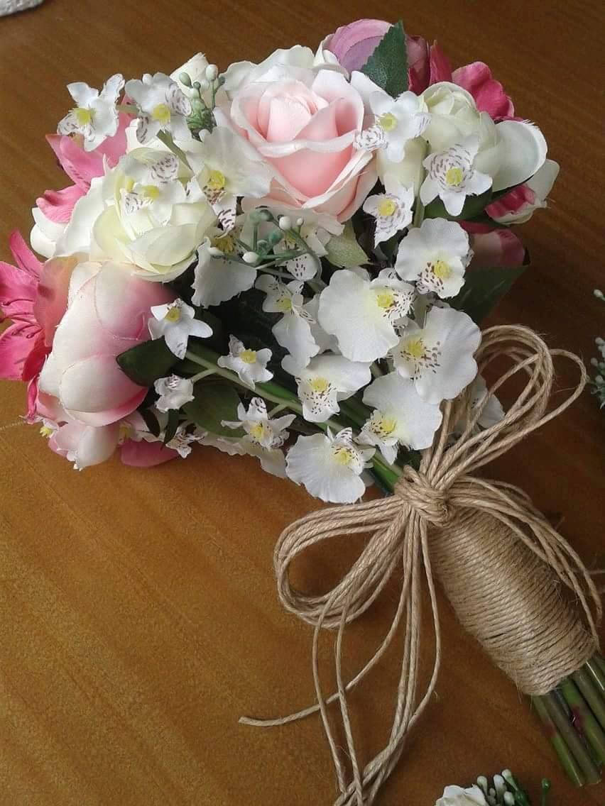 kit buquê e mini buquê de flores mistas no elo7 faço arte 6e13a0