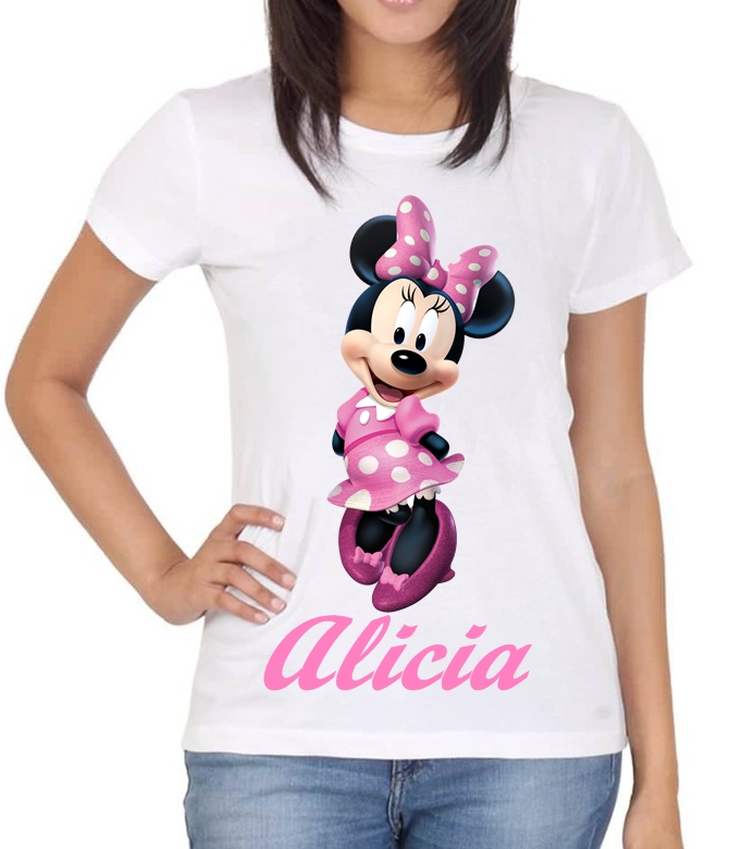 Camiseta Blusa Feminina Babylook Personagem da Minnie Premium Dia Dia  Algodão Tamanho G Nova, Camiseta Feminina Nunca Usado 90765072