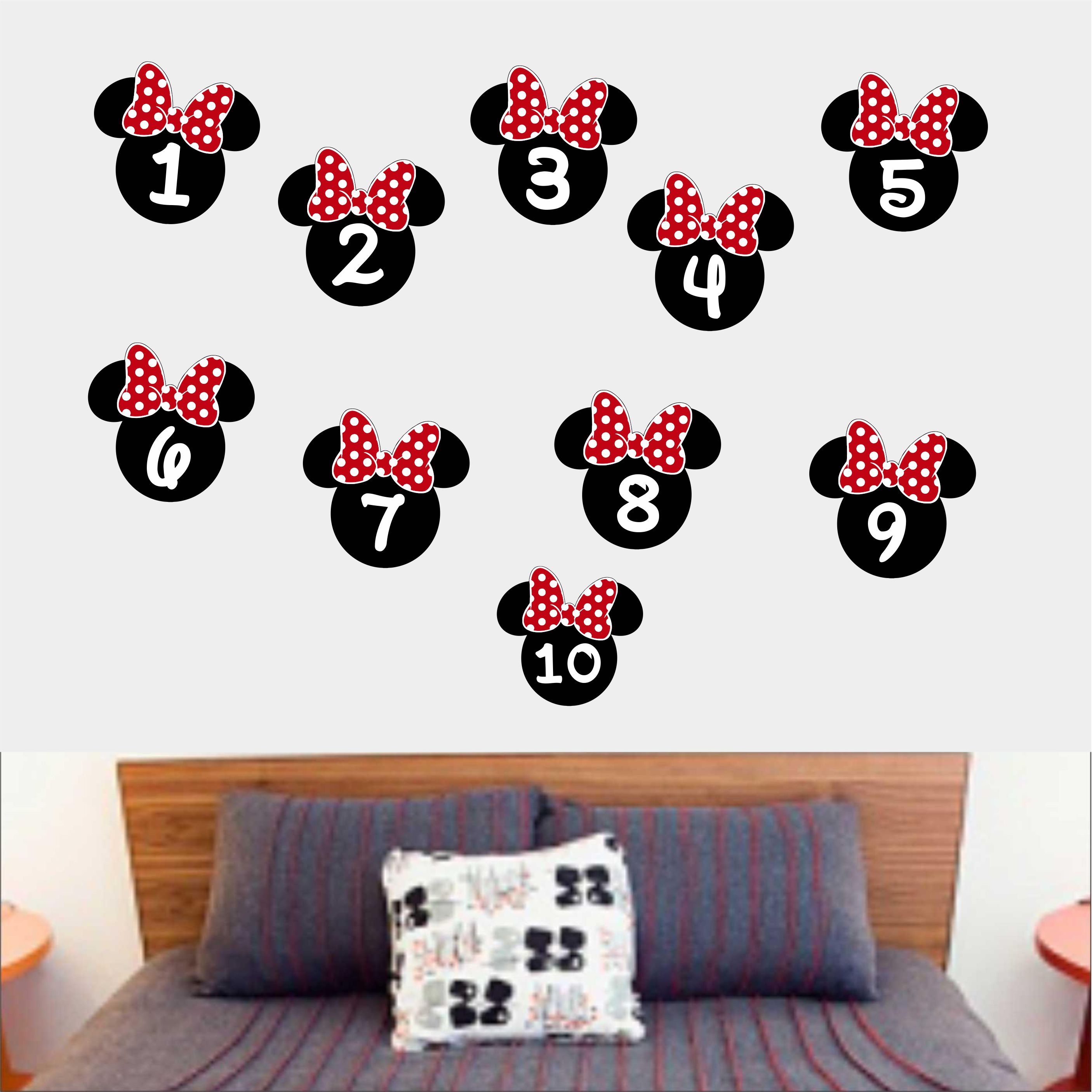 Adesivo Parede Minnie Mouse Números Inove Brindes Elo7 Papel De Parede Adesivo Herois ~ Adesivo Parede Minnie Mouse Números Inove Brindes Elo7
