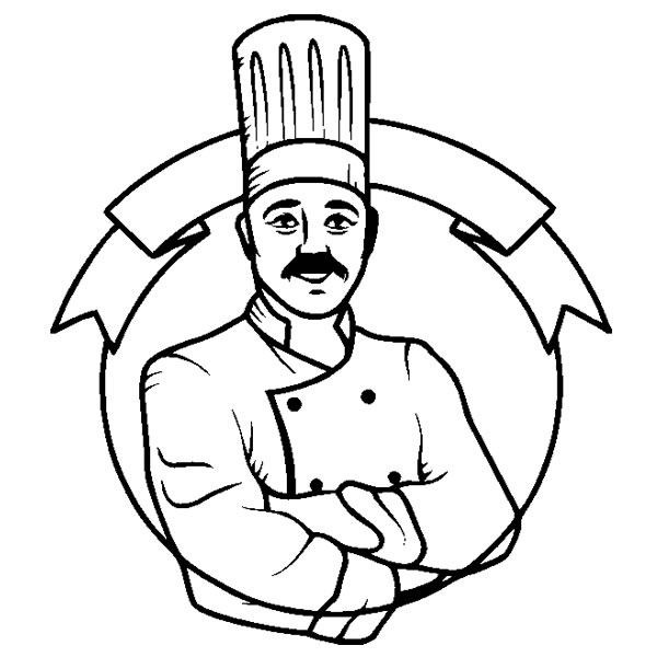adesivo chefe de cozinha cozinheiro no elo7 ld creativity store