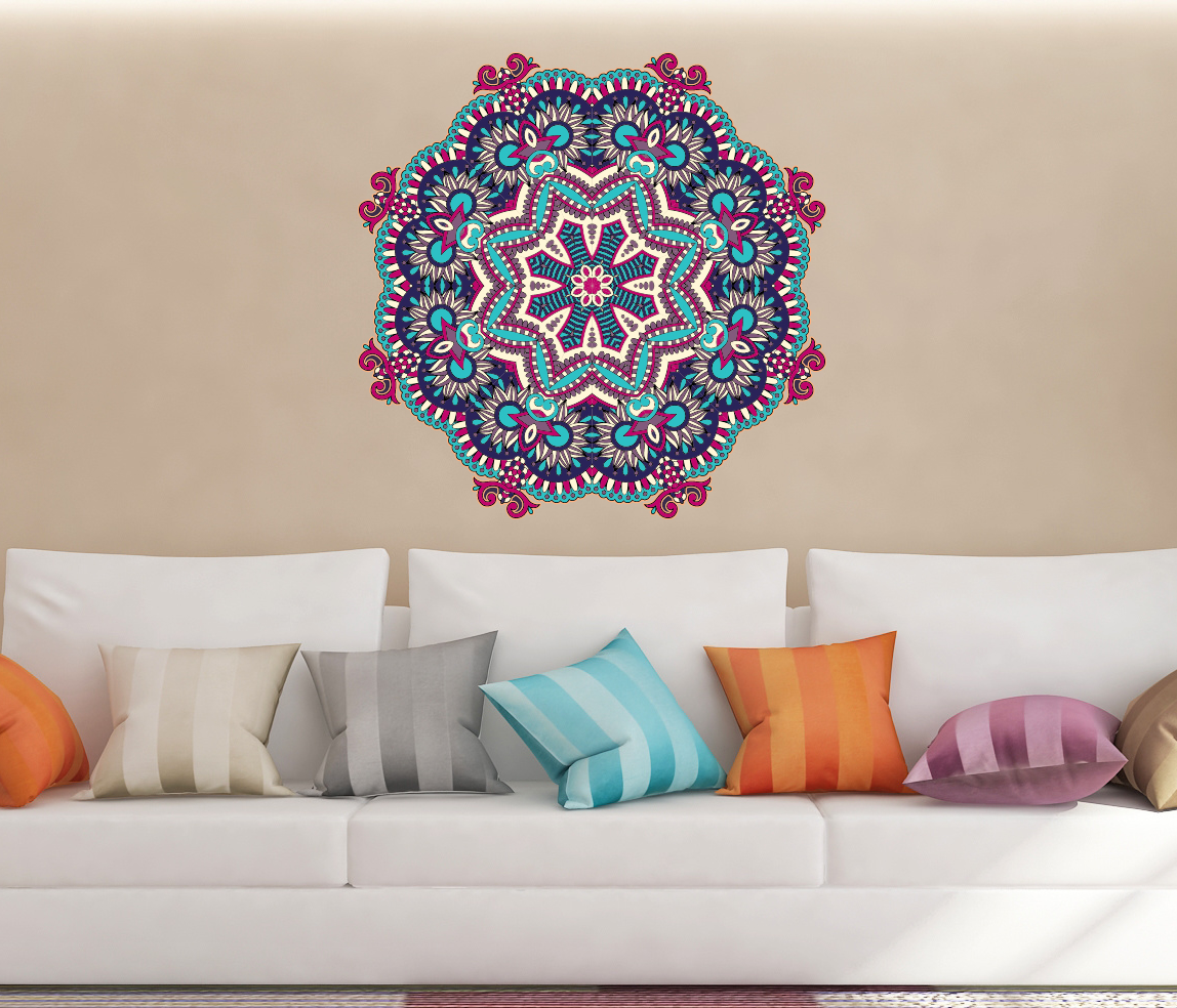 Adesivo de parede Mandala 60cm Lojadecoreacasa Mandalas Elo7 Armarios Keter En Argentina ~ Adesivo de parede Mandala 60cm Lojadecoreacasa Mandalas Elo7