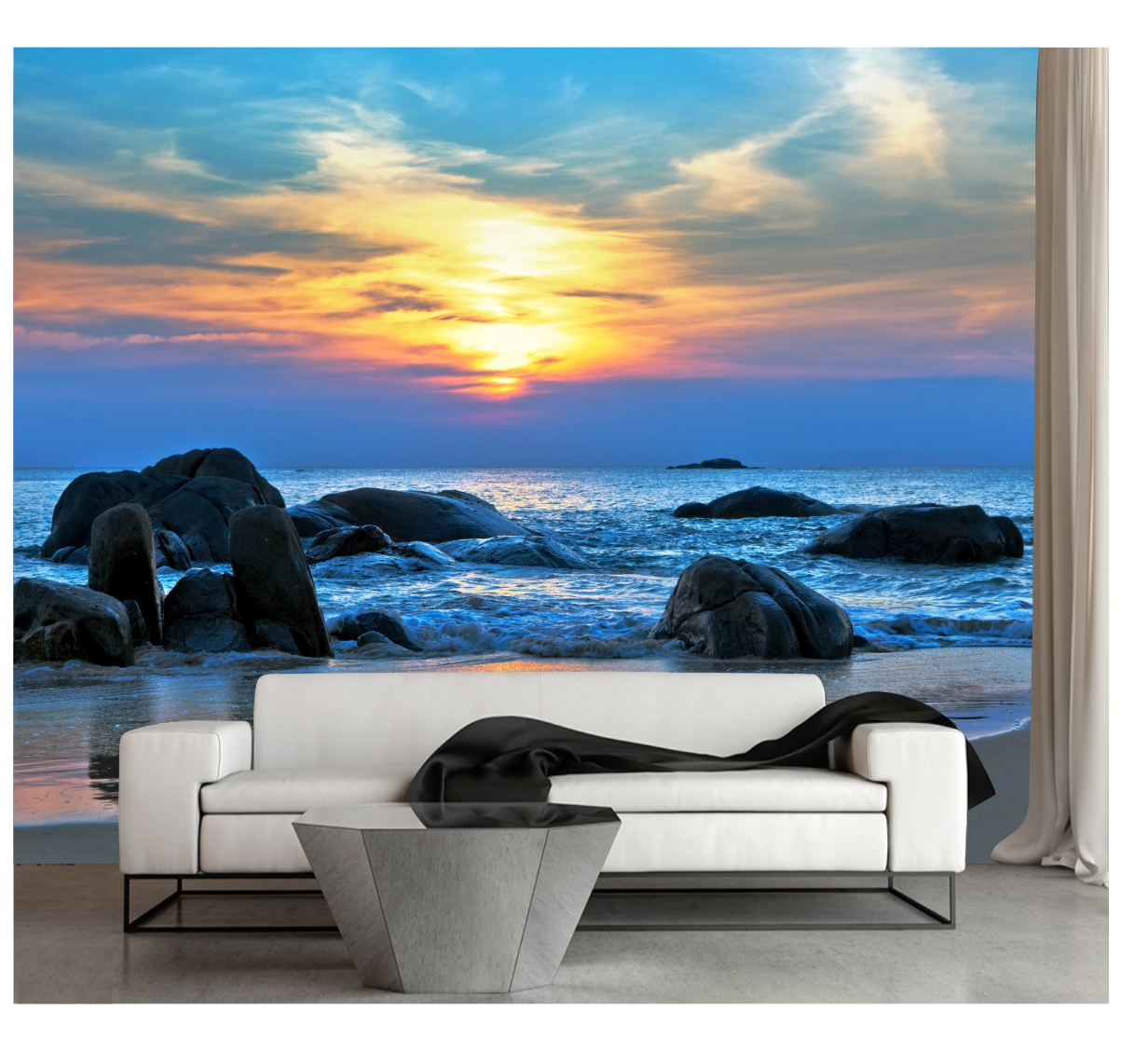Adesivo Paisagem Praia Mar Natureza 47 QuartinhoDecorado Elo7 Artesanato Tiradentes Minas Gerais ~ Adesivo Paisagem Praia Mar Natureza 47 QuartinhoDecorado Elo7