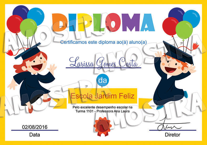 diploma infantil