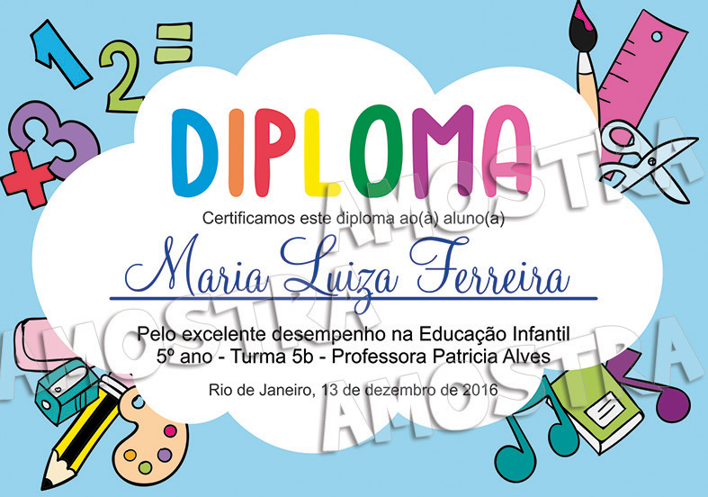 diploma infantil
