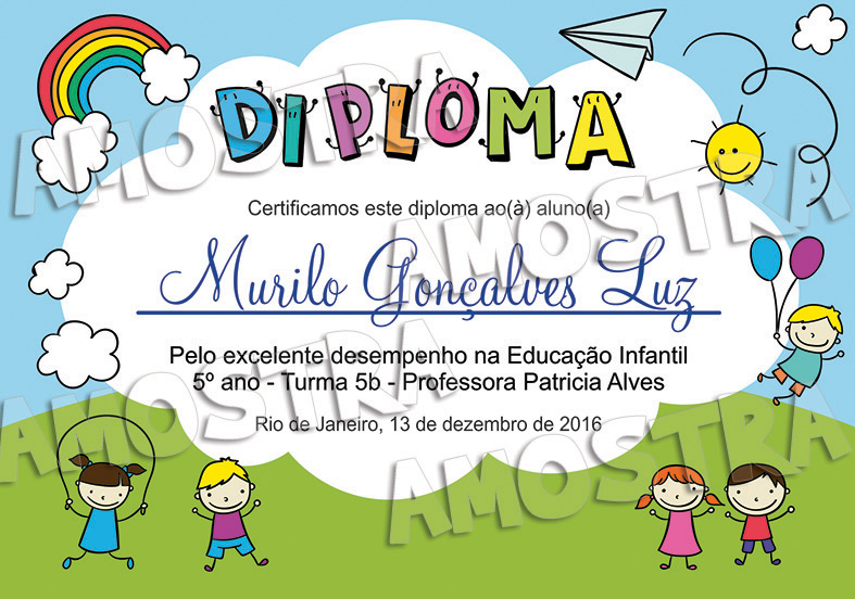 diploma infantil