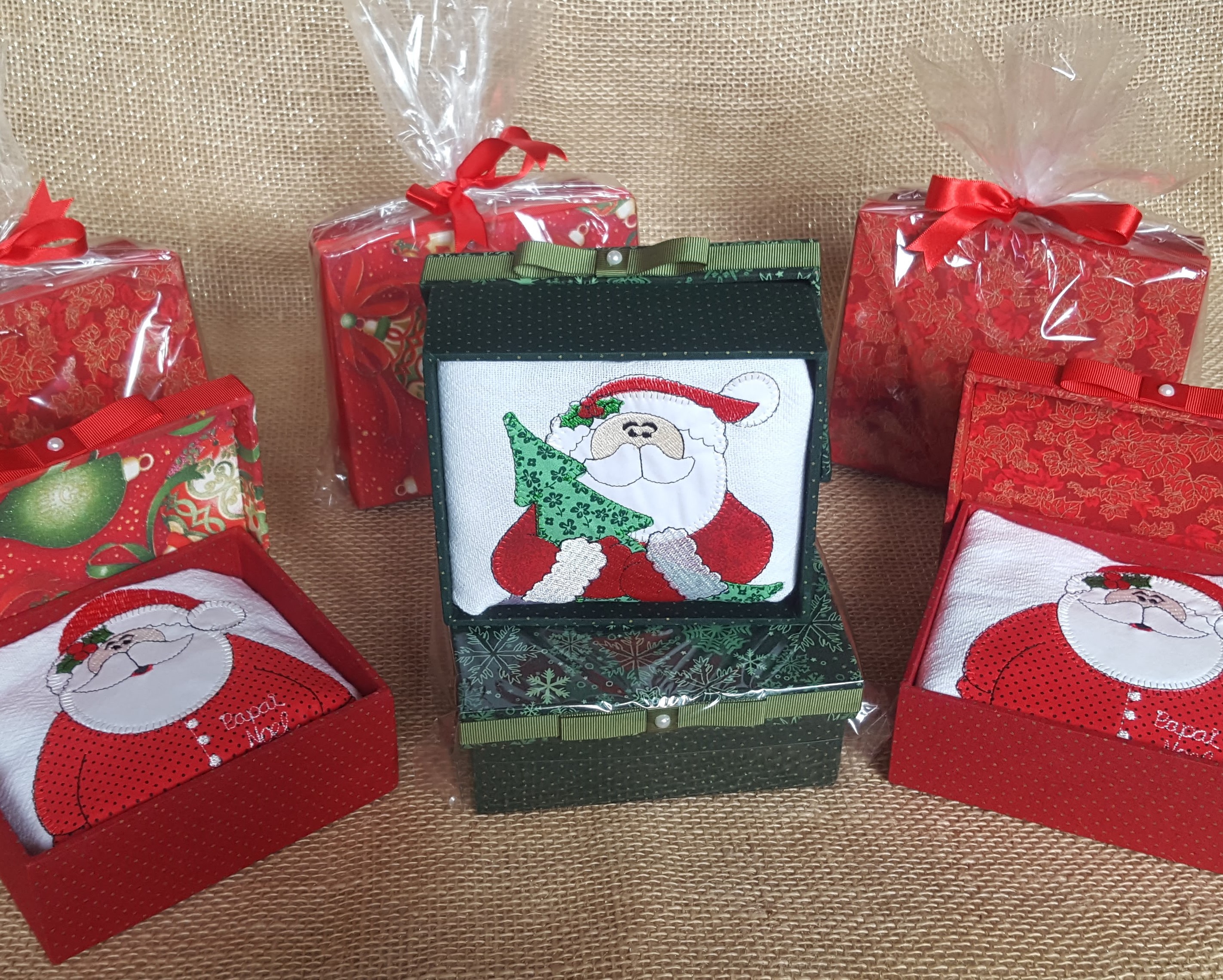 Pano de Prato Natal Kit 2 pç VILA DO SONHO ARTESANATO Feira Artesanato Maceio Pajuçara ~ Pano de Prato Natal Kit 2 pç VILA DO SONHO ARTESANATO