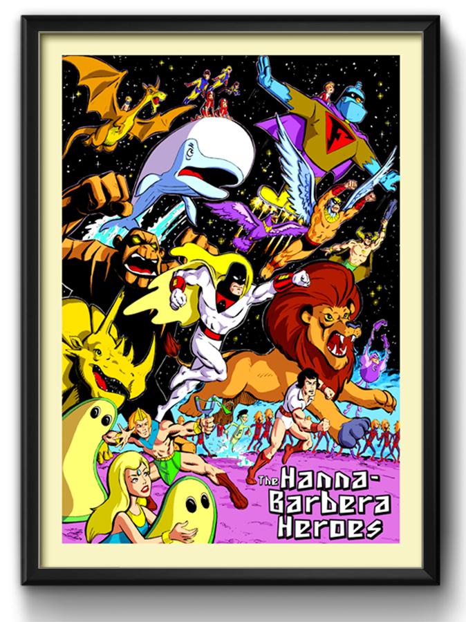 quadro heróis hanna barbera desenhos no elo7 red rose shop 81503f