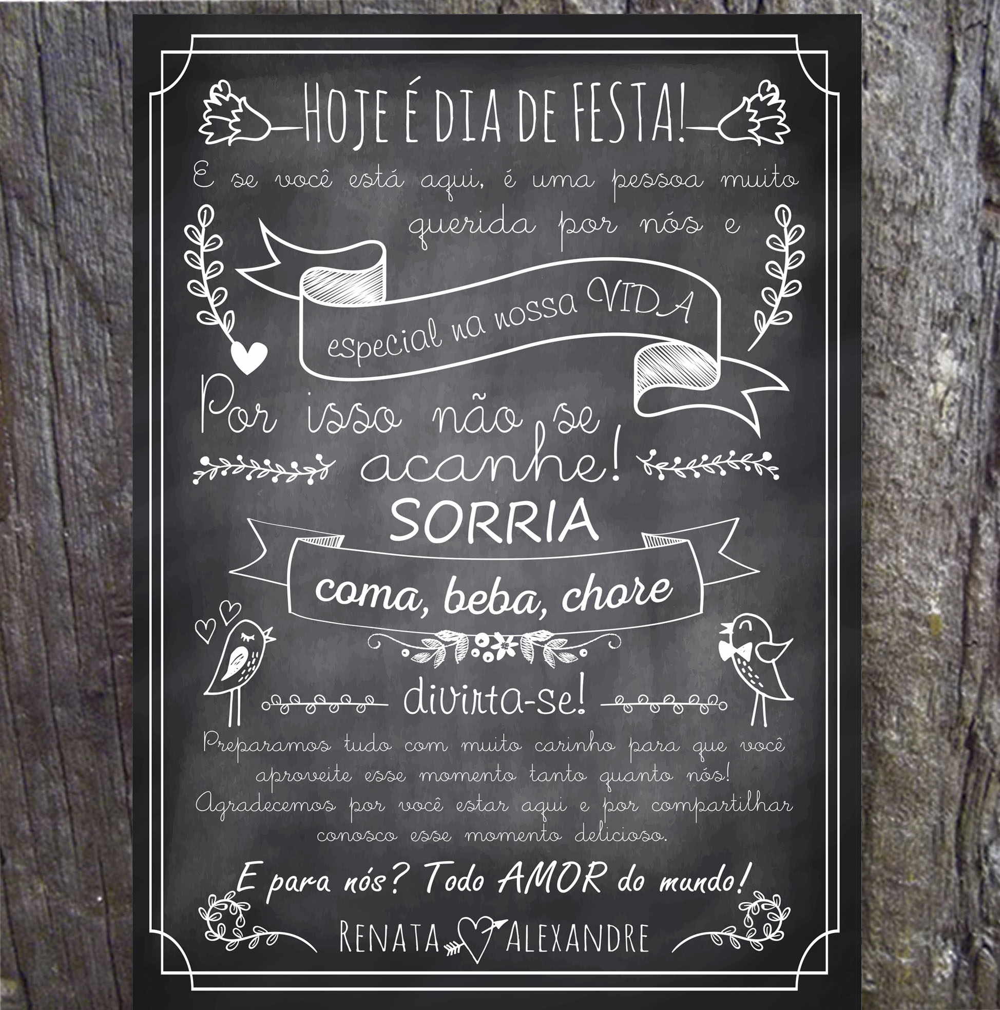 chalkboard impresso 50 x