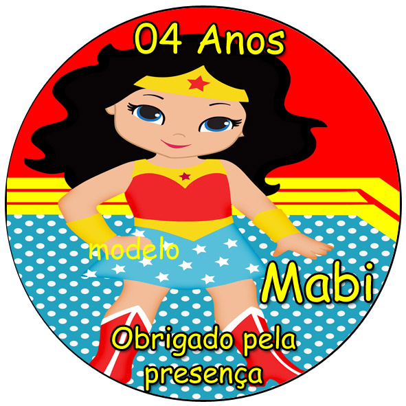 Adesivo 5cm Mulher Maravilha JU CANTINHO DAS FESTAS Elo7 Adesivo De Nuvem Mercado Livre ~ Adesivo 5cm Mulher Maravilha JU CANTINHO DAS FESTAS Elo7