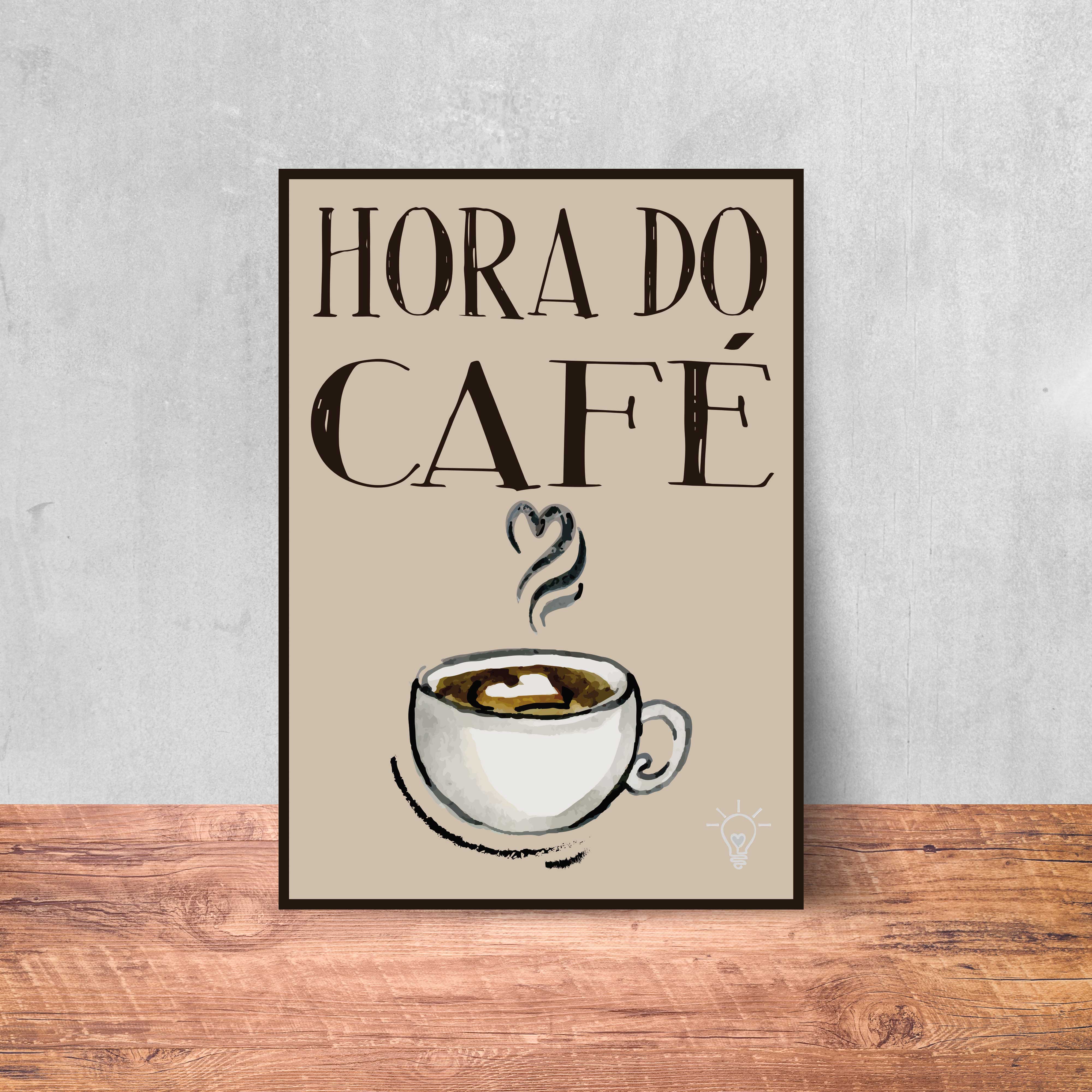 pôster hora do café