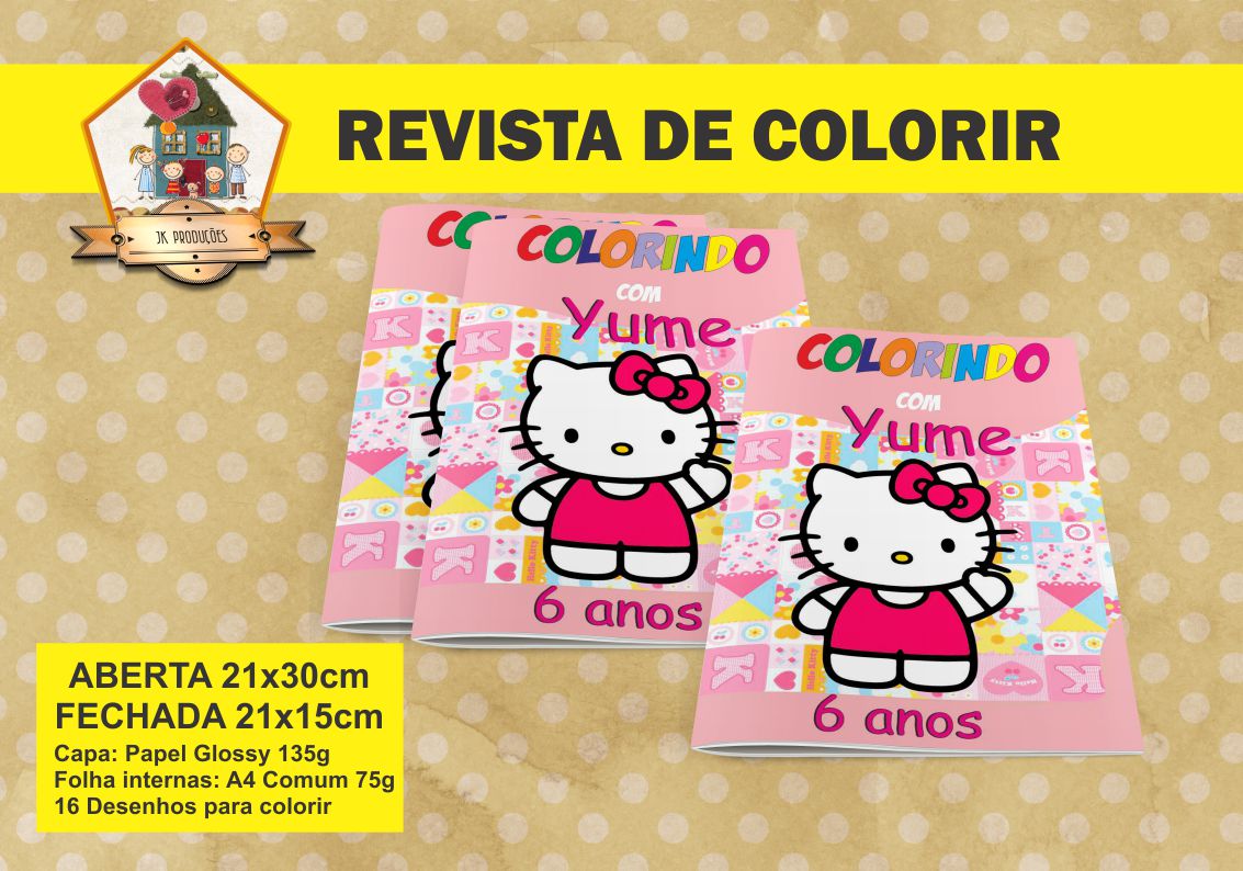 Desenho de Pintar Hello Kitty para Crianças