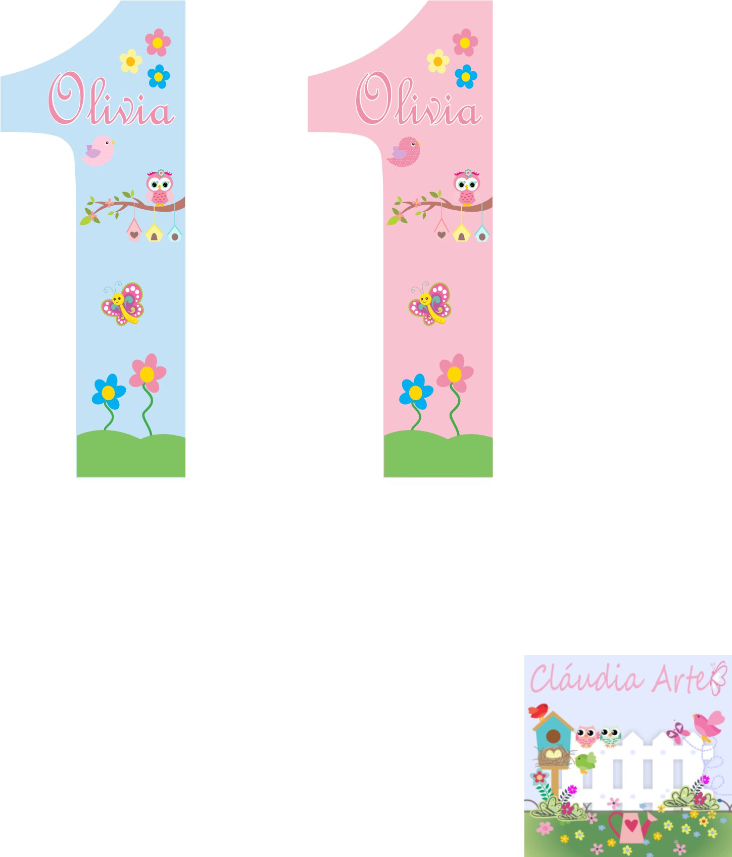 adesivo tubete número 1 jardim no elo7 cláudia arte 86a3be