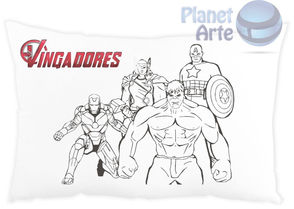 almofada para colorir vingadores no elo7 planet arte 6bf2ca
