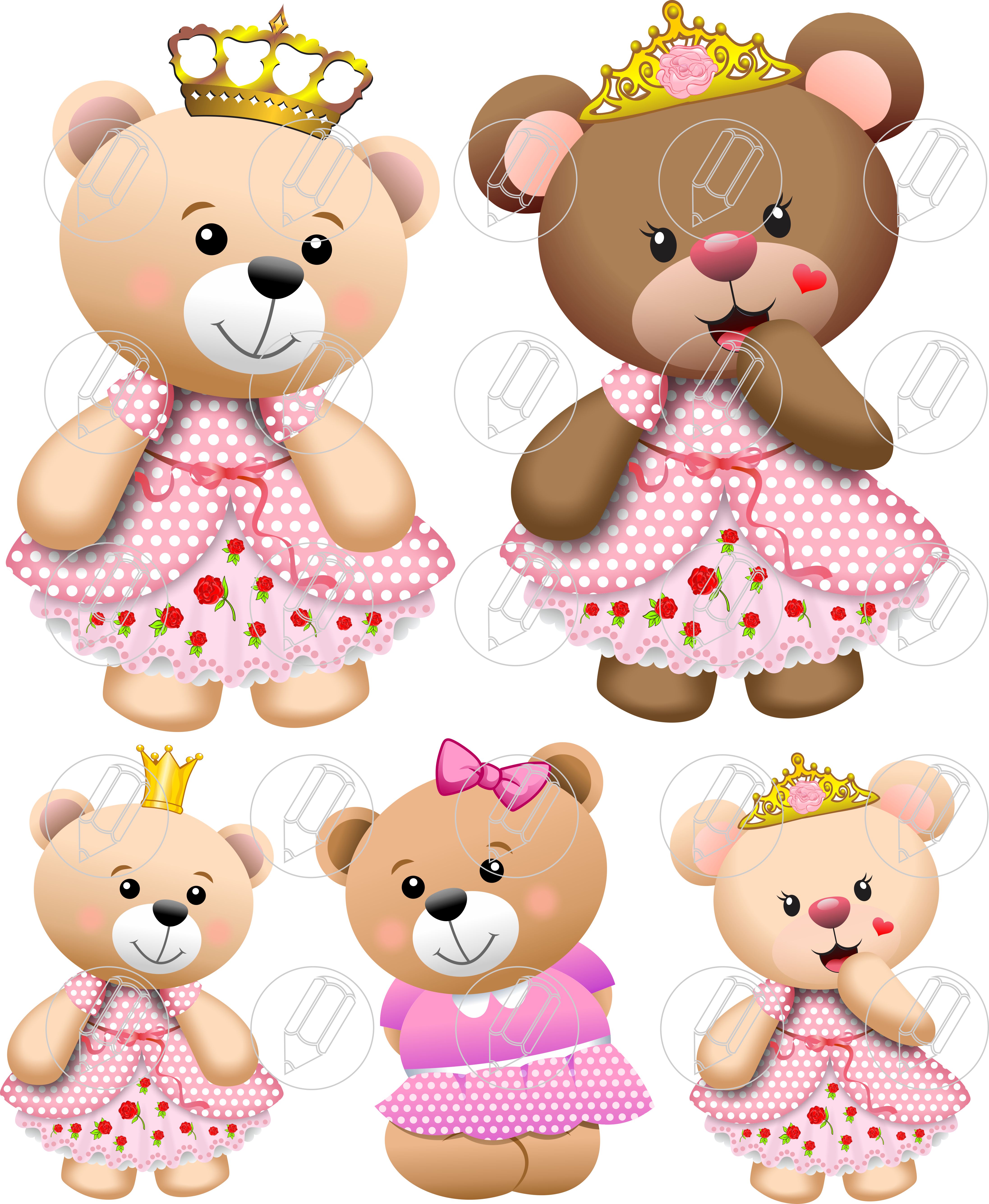 ursinha princesa ursinhos vetores no elo7 mr designer 8fcecd