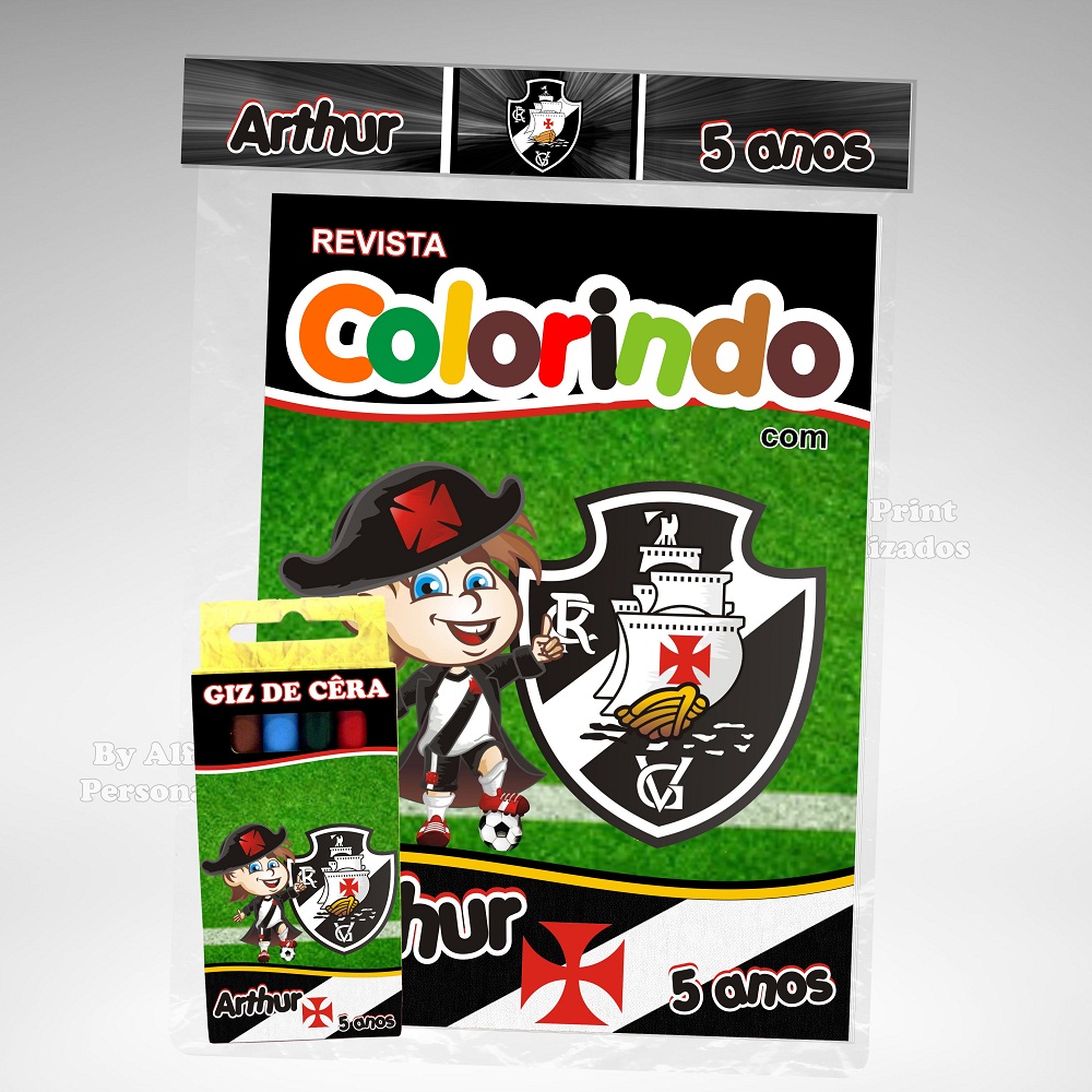 kit colorir vasco brindes no elo7 alfa brindes personalizados