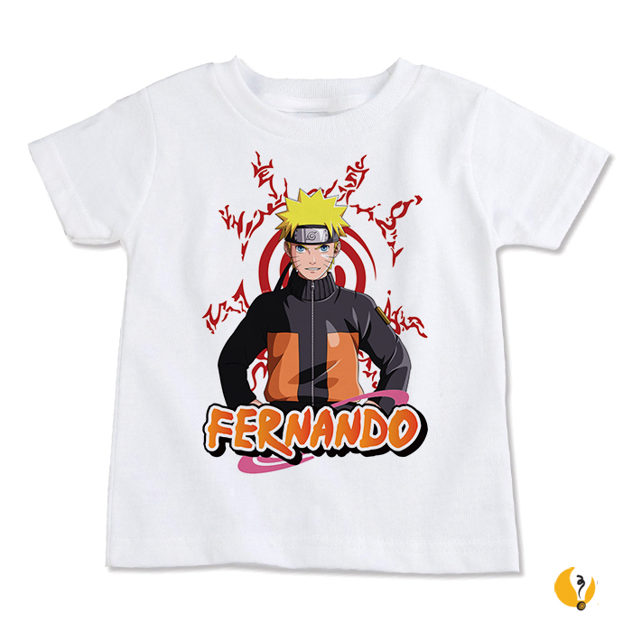 Naruto Camiseta Infantil Inserimos Nome Da Criança