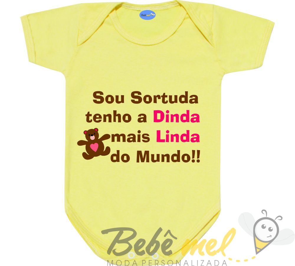 body bebe frase dinda linda recem nascido