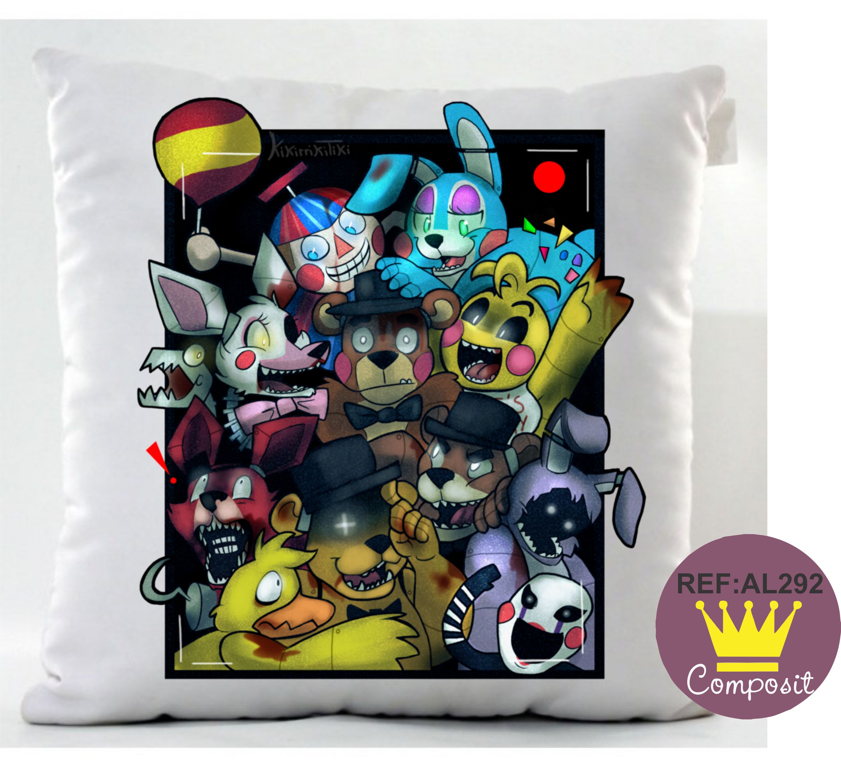 almofada 34x27cm five nights at freddy s elo7