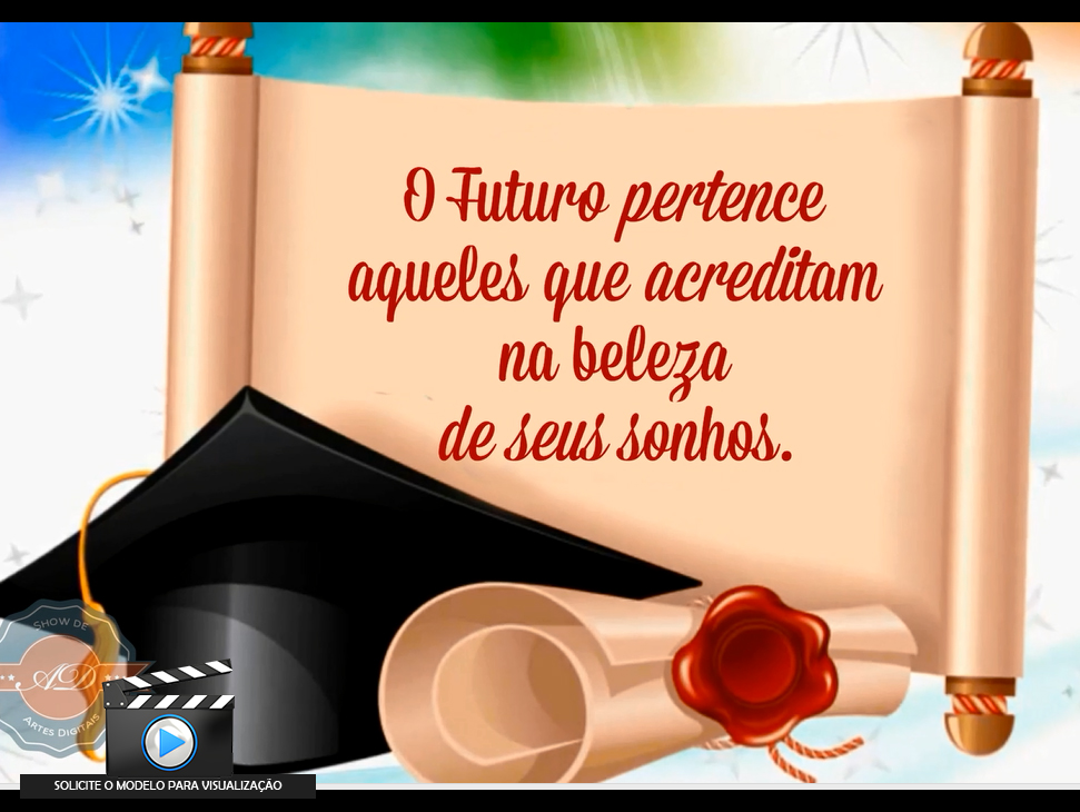 moldura para convite de formatura infantil