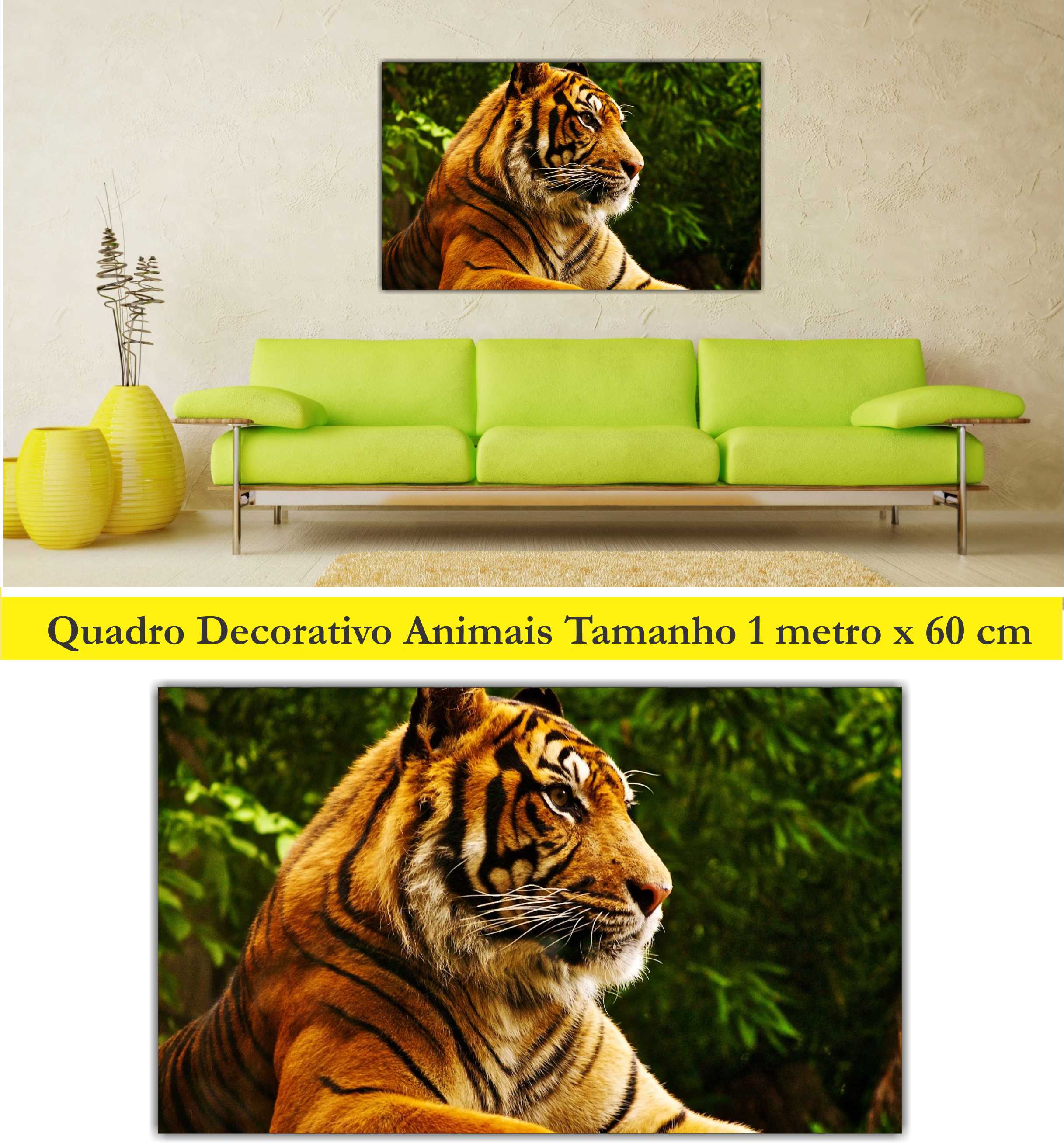 Tela Inteira Decorativa para Sala de Jantar Tigre I - Mundo Animal