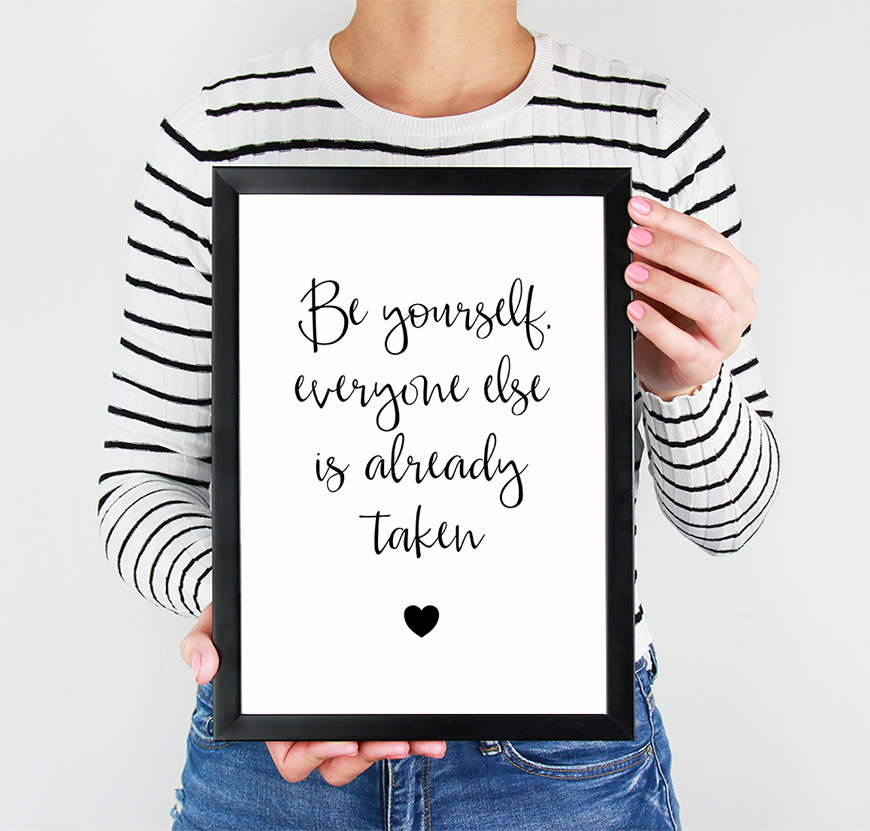 quadro be yourself no