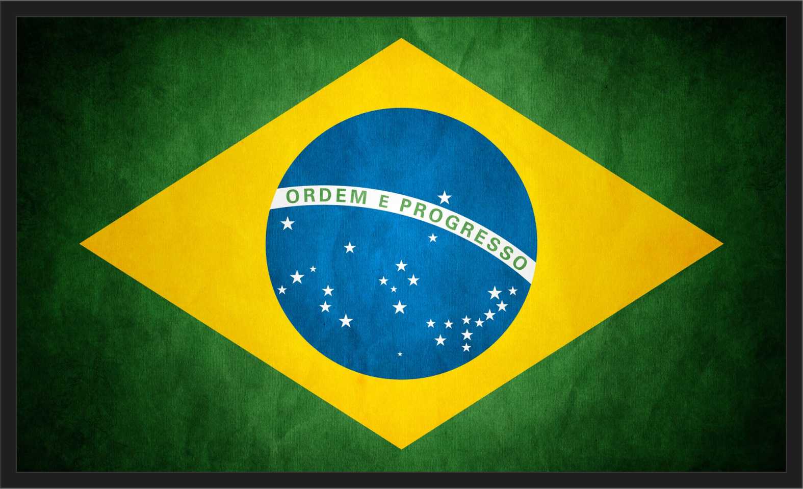 Quadro Decorativo Bandeira Do Brasil Países Com Moldura 001 no ...