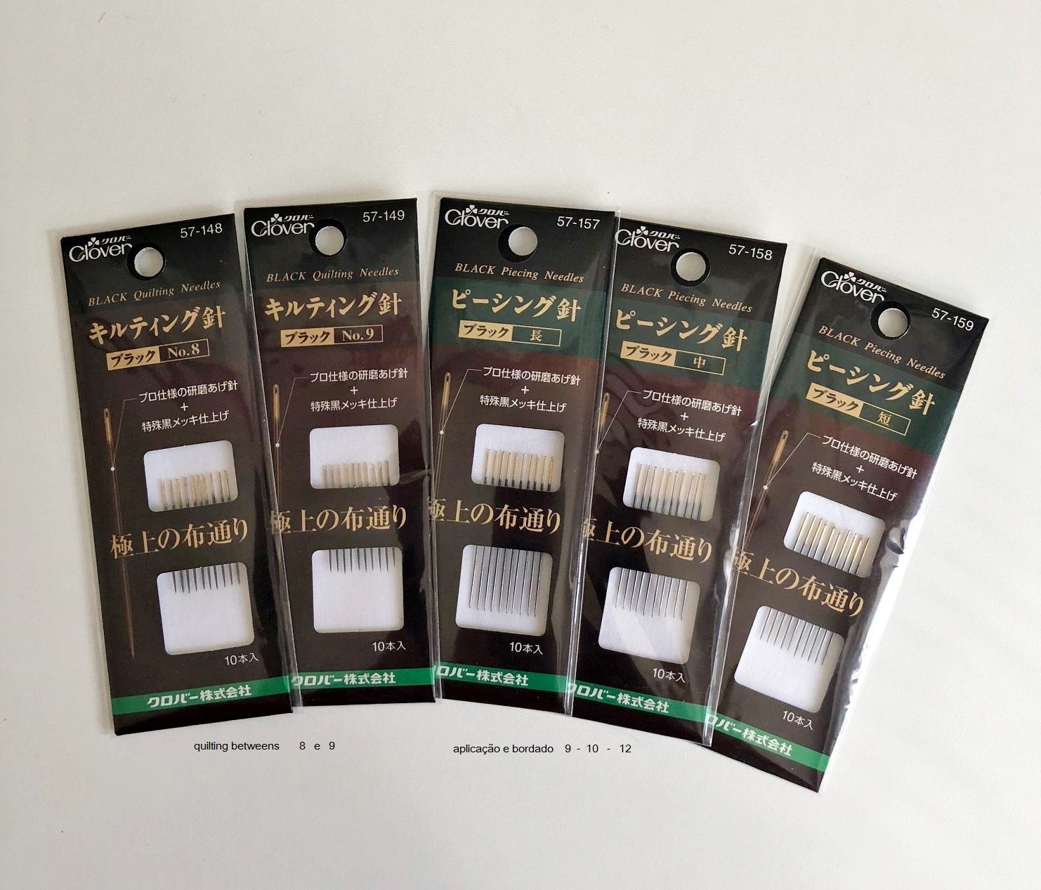 Agulha CLOVER Preta e Dourada No.9 para Quilting - Ref. 149 no Elo7 Sweet Caroline (BC2A8F) Agulha CLOVER Preta e Dourada No.9 para Quilting - Ref. 149 no Elo7 Sweet Caroline (BC2A8F)