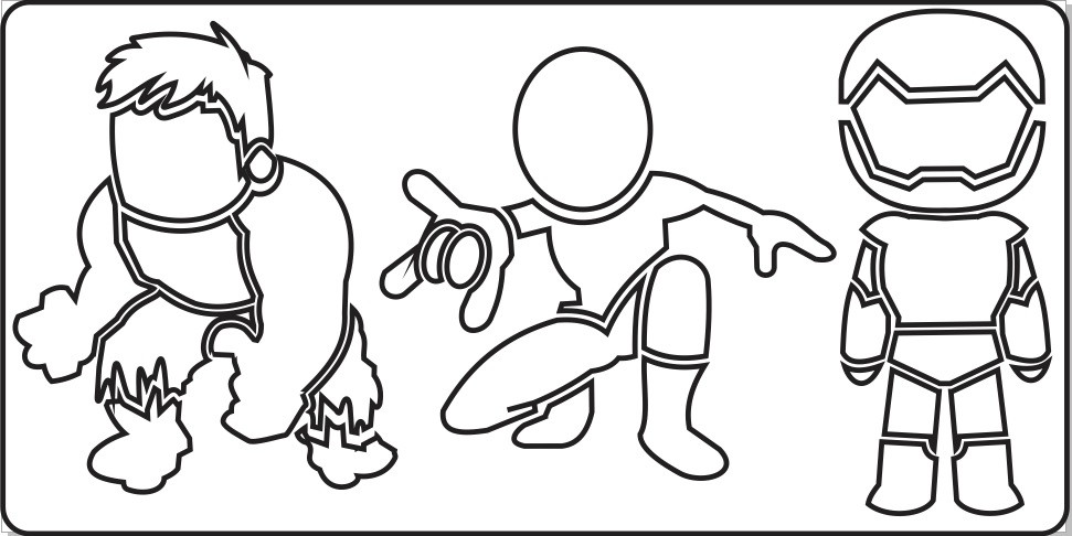 regua vazada para desenhos colorir super herois no elo7 shopmaq