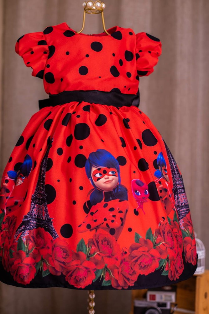 vestido da ladybug vestido da ladybug