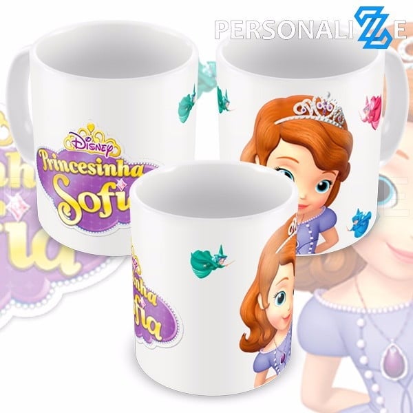 caneca princesa princesinha sofia desenho infantil no elo7