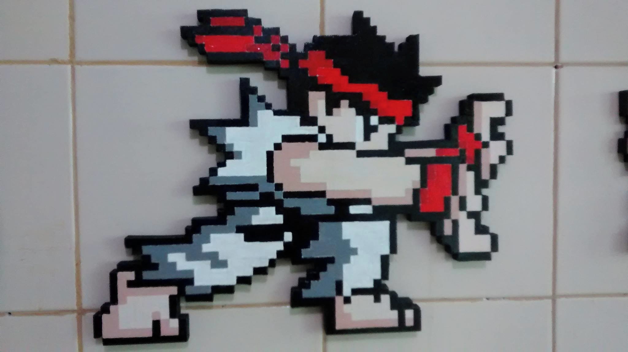 Ryu Street Fighter Pixel Art Decorativo Para Parede Elo7