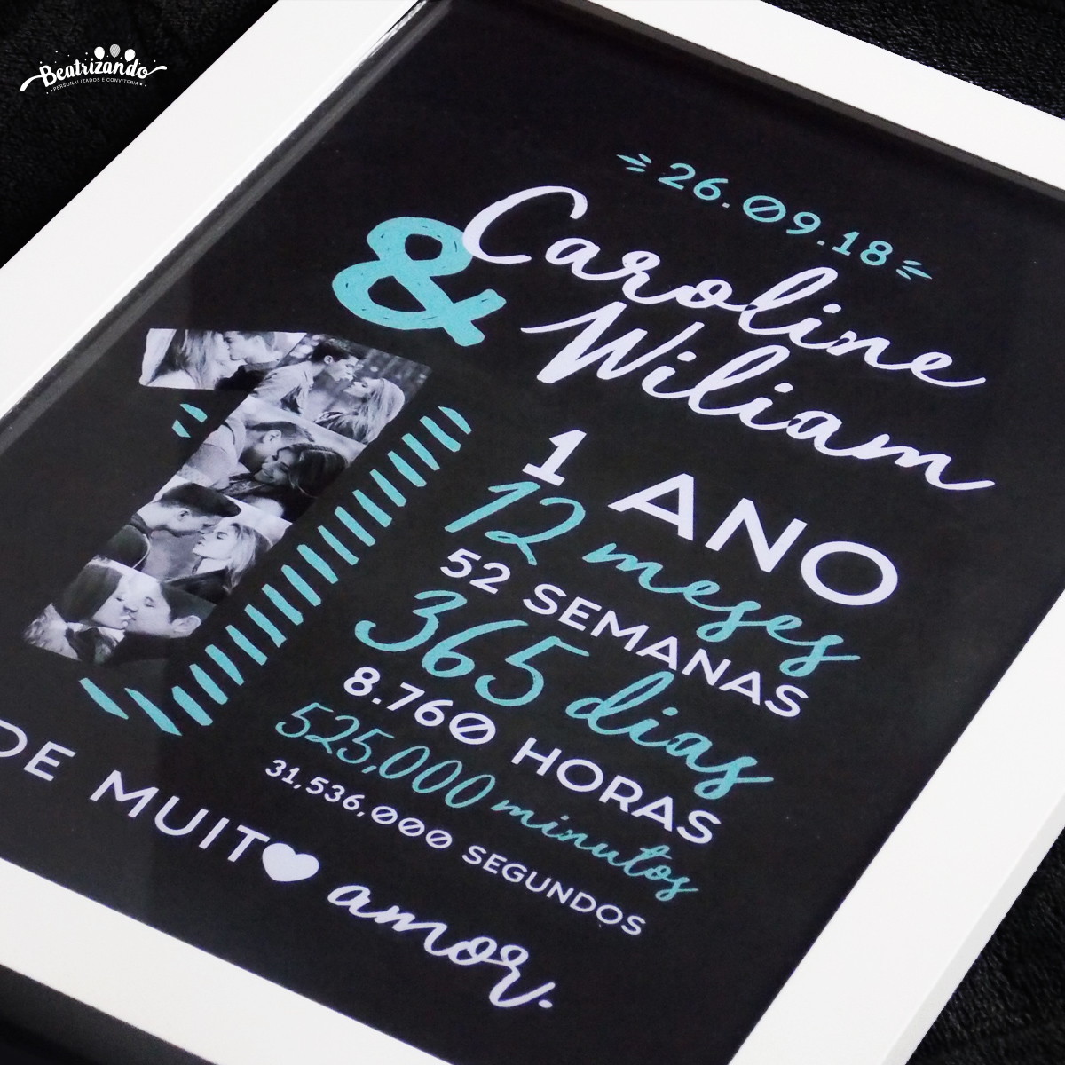Quadro De 3 Anos De Namoro Elo7 Quadro De 3 Anos De Namoro Elo7