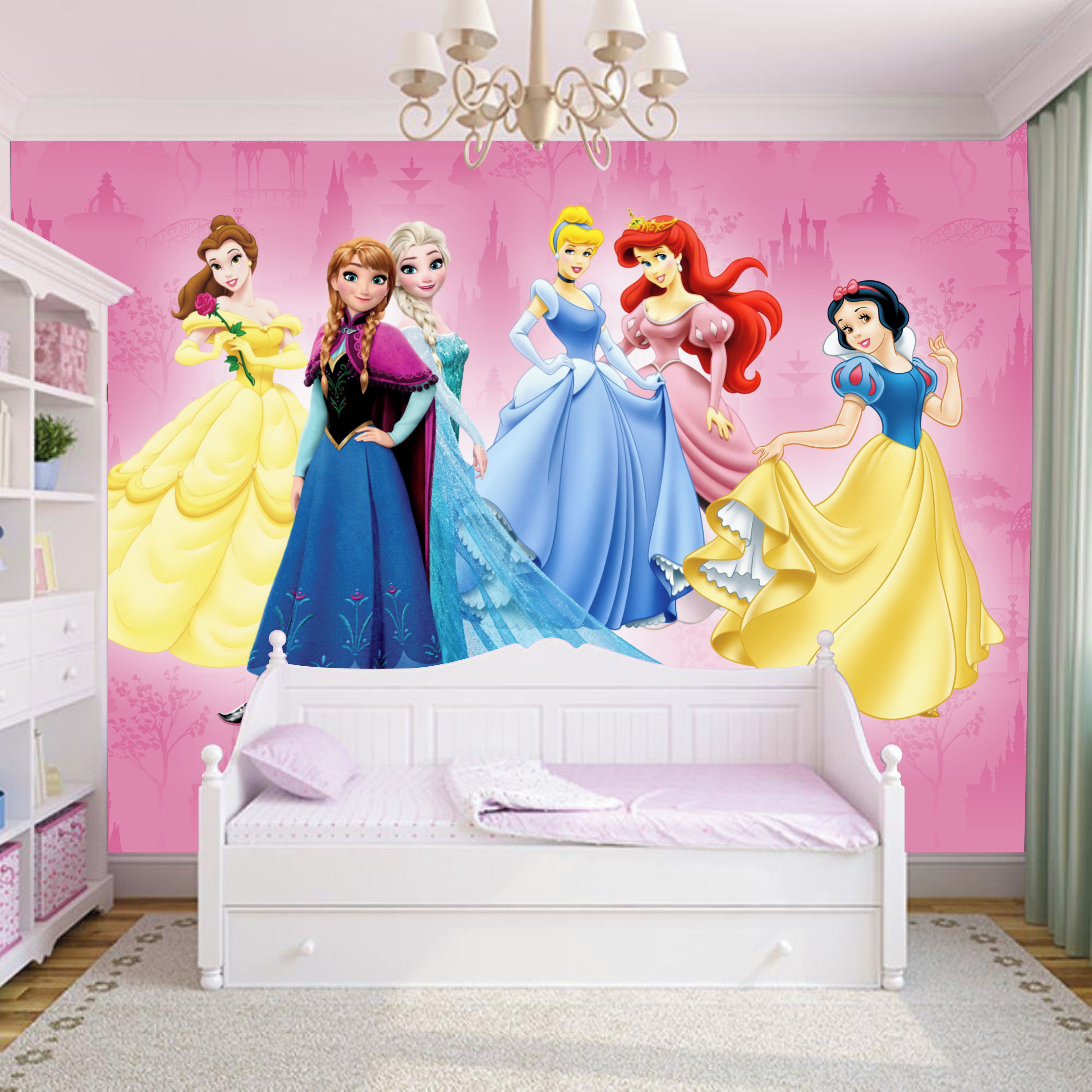 Vinil de parede 12 princesas da Disney