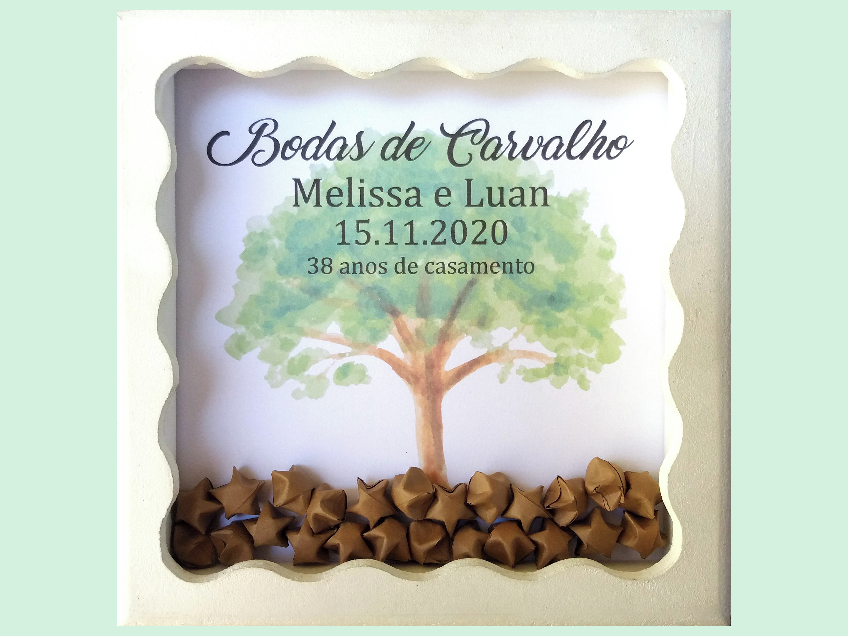 Quadro Bodas De Carvalho 38 Anos De Casados No Elo7 Ateliê Giselli E4a4eb